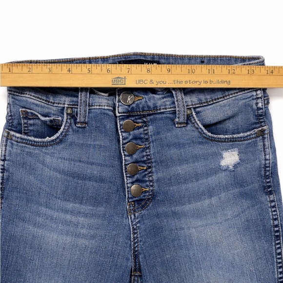 Kut from the Kloth Medium Blue High-Rise Distressed Skinny Jeans - Picture 5 of 8